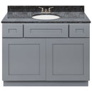 Cherry Bathroom Vanity 42", Blue Butterfly Granite Top, Faucet LB3B BB434-42CG-3B