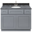 Cherry Bathroom Vanity 42", Blue Butterfly Granite Top, Faucet LB6B BB434-42CG-6B