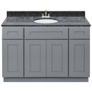 Cherry Bathroom Vanity 48", Blue Butterfly Granite Top, Faucet LB5B BB494-48CG-5B