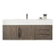 James Martin Mercer Island 48" Single Vanity Ash Gray with Glossy White Composite Top 389-V48-AGR-A-GW