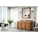 James Martin Bristol 60" Single Vanity Saddle Brown with 3 cm Classic White Quartz Top 157-V60S-SBR-3CLW