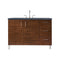 James Martin Metropolitan 48" Single Vanity American Walnut with 3 cm Charcoal Soapstone Quartz Top 850-V48-AWT-3CSP