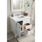 James Martin Palisades 36" Single Vanity Bright White with 3 cm Ethereal Noctis Quartz Top 527-V36-BW-3ENC