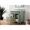 James Martin Brittany 36" Sage Green Single Vanity with 3 cm Eternal Jasmine Pearl Quartz Top 650-V36-SGR-3EJP