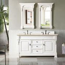 James Martin Brookfield 60" Bright White Double Vanity with 3 cm Eternal Marfil Quartz Top 147-V60D-BW-3EMR