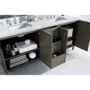 James Martin Metropolitan 72" Silver Oak Double Vanity with 3 cm Carrara Marble Top 850-V72-SOK-3CAR