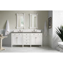 James Martin Brittany 72" Bright White Double Vanity with 3 cm Gray Expo Quartz Top 650-V72-BW-3GEX