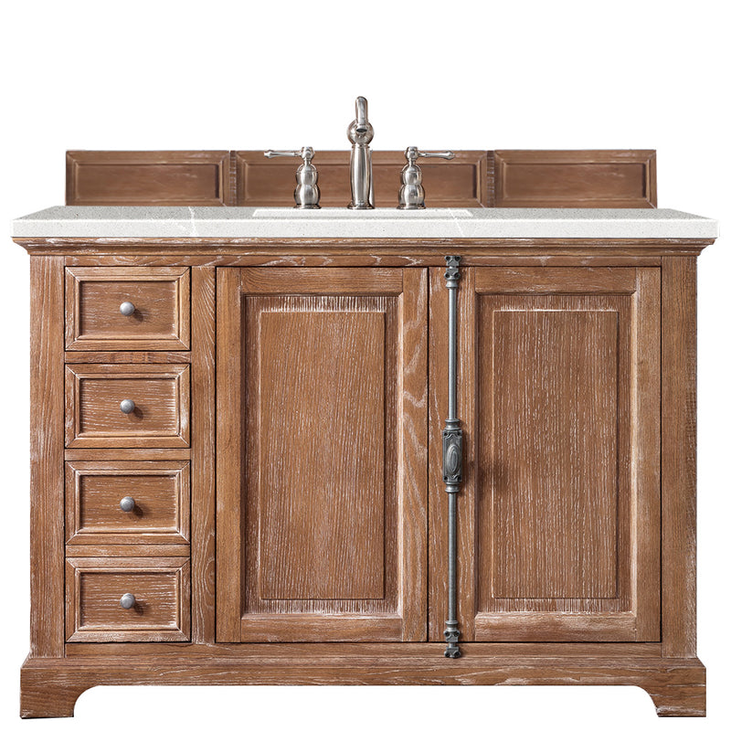 James Martin Providence 48" Single Vanity Cabinet Driftwood with 3 cm Eternal Serena Quartz Top 238-105-5211-3ESR