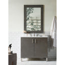 James Martin Metropolitan 36" Single Vanity Silver Oak with 3 cm Ethereal Noctis Quartz Top 850-V36-SOK-3ENC