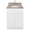 White Bathroom Vanity 24", Burlywood Granite Top, Faucet LB6B BU254-24AW-6B