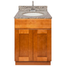 Brown Bathroom Vanity 24", Burlywood Granite Top, Faucet LB6B BU254-24NP-6B