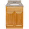 Brown Bathroom Vanity 24", Burlywood Granite Top, Faucet LB3B BU254-24RC-3B