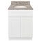 White Bathroom Vanity 24", Burlywood Granite Top, Faucet LB4B BU258-24AW-4B