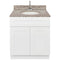 White Bathroom Vanity 30", Burlywood Granite Top, Faucet LB6B BU314-30AW-6B