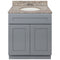 Cherry Bathroom Vanity 30", Burlywood Granite Top, Faucet LB3B BU314-30CG-3B