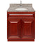 Cherry Bathroom Vanity 30", Burlywood Granite Top, Faucet LB6B BU314-30CH-6B