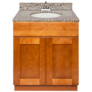 Brown Bathroom Vanity 30", Burlywood Granite Top, Faucet LB5B BU314-30NP-5B