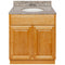 Brown Bathroom Vanity 30", Burlywood Granite Top, Faucet LB3B BU314-30RC-3B