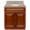 Brown Bathroom Vanity 30", Burlywood Granite Top, Faucet LB4B BU318-30GN-4B