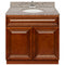 Brown Bathroom Vanity 36", Burlywood Granite Top, Faucet LB5B BU374-36GN-5B