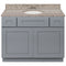 Cherry Bathroom Vanity 42", Burlywood Granite Top, Faucet LB3B BU434-42CG-3B