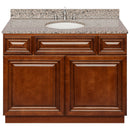 Brown Bathroom Vanity 42", Burlywood Granite Top, Faucet LB4B BU438-42GN-4B