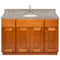 Brown Bathroom Vanity 48", Burlywood Granite Top, Faucet LB6B BU494-48NP-6B