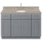 Cherry Bathroom Vanity 48", Burlywood Granite Top, Faucet LB7B BU498-48CG-7B