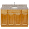 Brown Bathroom Vanity 48", Burlywood Granite Top, Faucet LB7B BU498-48RC-7B