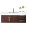 James Martin Mercer Island 48" Single Vanity Coffee Oak with Glossy White Composite Top 389-V48-CFO-A-GW