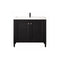 James Martin Britannia 39.5" Single Vanity Cabinet Black Onyx with White Glossy Resin Countertop E652-V39.5-BKO-WG