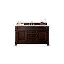 James Martin Brookfield 60" Burnished Mahogany Single Vanity with 3 cm Ethereal Noctis Quartz Top 147-114-5361-3ENC