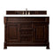 James Martin Brookfield 60" Burnished Mahogany Single Vanity with 3 cm Classic White Quartz Top 147-114-5361-3CLW