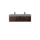 James Martin Mercer Island 59" Double Vanity Coffee Oak Matte Black with Dusk Grey Glossy Composite Top 389-V59D-CFO-MB-DGG