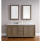 James Martin Chicago 72" Double Vanity Whitewashed Walnut with 3 cm Classic White Quartz Top 305-V72-WWW-3CLW