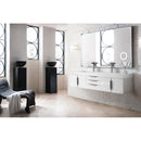 James Martin Mercer Island 72" Double Vanity Glossy White with Glossy White Composite Top 389-V72D-GW-A-GW