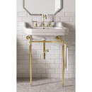 James Martin Wellington 24" Single Console Single Sink with Brass Finish Stand 318-V24-BRS-CRM