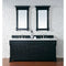 James Martin Brookfield 72" Antique Black Double Vanity with 3 cm Classic White Quartz Top 147-114-5731-3CLW