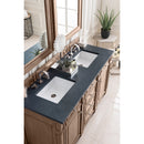 James Martin Bristol 60" Double Vanity Whitewashed Walnut with 3 cm Charcoal Soapstone Quartz Top 157-V60D-WW-3CSP