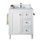 James Martin Copper Cove Encore 30" Single Vanity Bright White with 3 cm Arctic Fall Solid Surface Top 301-V30-BW-3AF