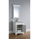 James Martin Brookfield 26" Bright White Single Vanity with 3 cm Eternal Serena Quartz Top 147-V26-BW-3ESR