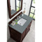 James Martin De Soto 36" Single Vanity Burnished Mahogany with 3 cm Cala Blue Quartz Top 825-V36-BNM-3CBL