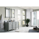 James Martin Brittany 60" Urban Gray Double Vanity with 3 cm Carrara Marble Top 650-V60D-UGR-3CAR