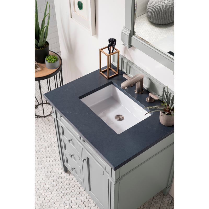 James Martin Brittany 30" Single Vanity Urban Gray with 3 cm Charcoal Soapstone Quartz Top 650-V30-UGR-3CSP