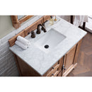 James Martin Providence 36" Driftwood Single Vanity with 3 cm Carrara Marble Top 238-105-5511-3CAR