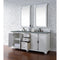 James Martin Providence 72" Double Vanity Cabinet Bright White with 3 cm Cala Blue Quartz Top 238-105-V72-BW-3CBL