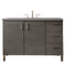 James Martin Metropolitan 48" Single Vanity Silver Oak with 3 cm Grey Expo Quartz Top 850-V48-SOK-3GEX