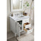 James Martin Palisades 36" Single Vanity Bright White with 3 cm Carrara Marble Top 527-V36-BW-3CAR