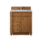 James Martin Bristol 30" Single Vanity Saddle Brown with 3 cm Eternal Jasmine Pearl Quartz Top 157-V30-SBR-3EJP