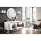 James Martin Athens 60" Single Vanity Cabinet Glossy White with 3 cm Carrara White Top E645-V60S-GW-3CAR